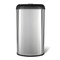 Silver Stainless Steel Open Top Kitchen Trash Can with 13-Gallon Capacity